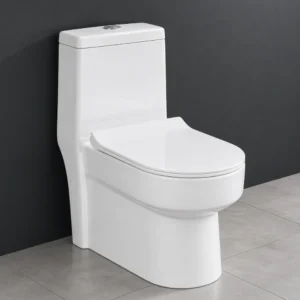 Spice-S&P One-Piece Western Toilet with Built-in Jet & Soft Close Seat