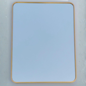Premium Gold Rectangle Bathroom Mirror | A11 Gold | 80x60 cm