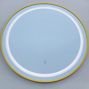 Luxury Round LED Bathroom Mirror | No.4 LED | 70x70 cm | Gold Aluminium Frame