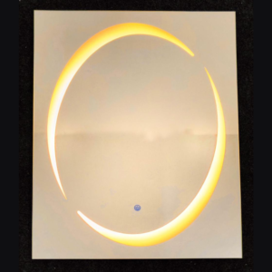 Modern 3 Colors LED Bathroom Mirror | L26 Vertical | 80x60 cm