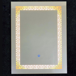 Designer 3 Colors LED Bathroom Mirror | L27 Vertical | 80x60 cm