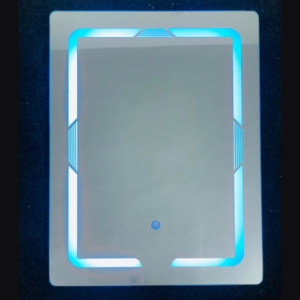 Modern Geometric LED Bathroom Mirror | L19 Vertical | 3 Colors LED | 60x45 cm