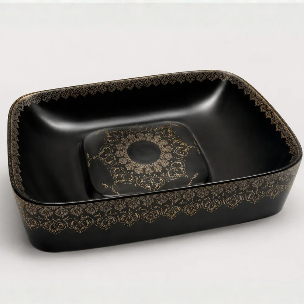 Baath Jewel Moroccan Noir Designer Basin – EQP-1019