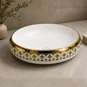 Baath Jewel Imperial Gold Designer Basin – MO-2105-G19