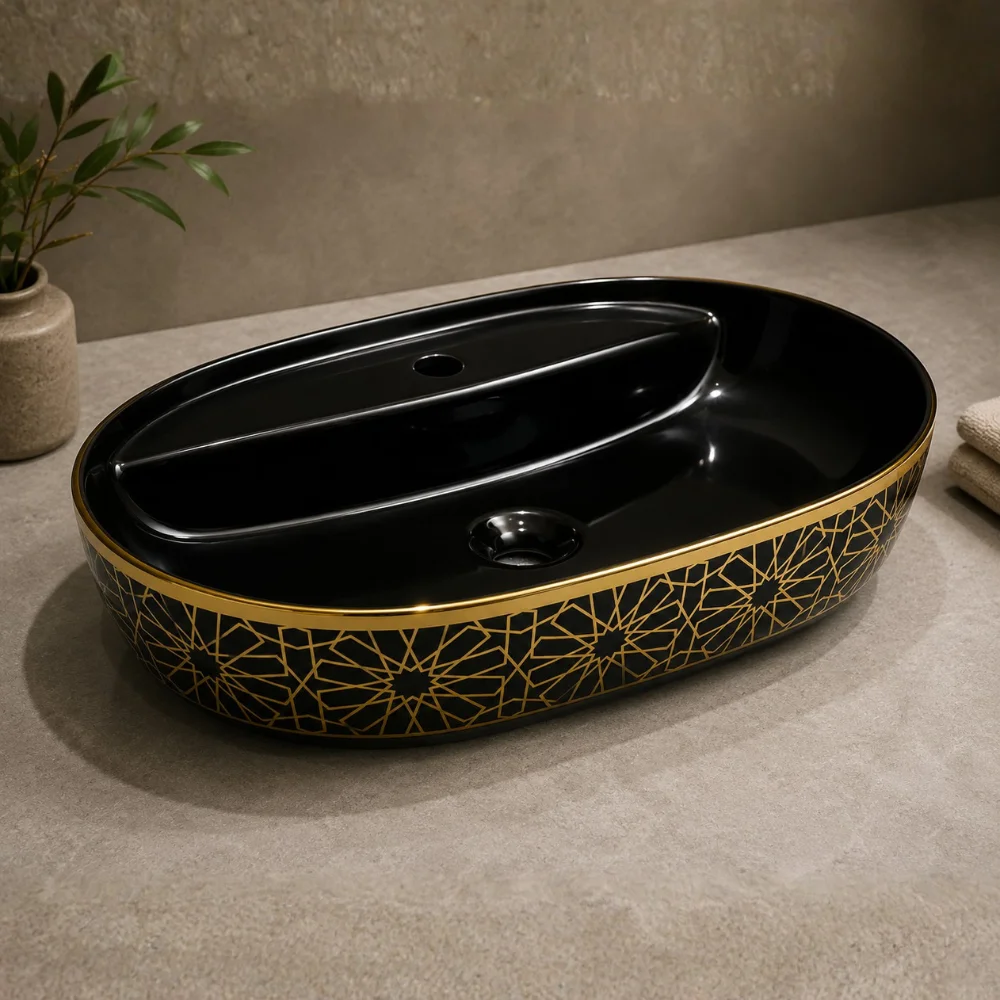 Baath Jewel Noir Royale Designer Basin – EQP-6034