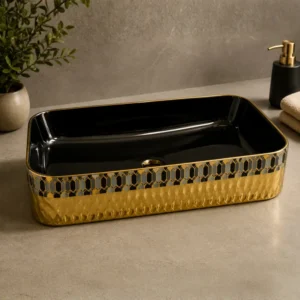 Baath Jewel Regal Noir Gold Basin – EQP-3003