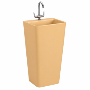 Tesla Royal Beige Matt Wash Basin (Pedestal Basin)