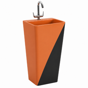 Tesla-003 Glossy Wash Basin (Pedestal Basin)