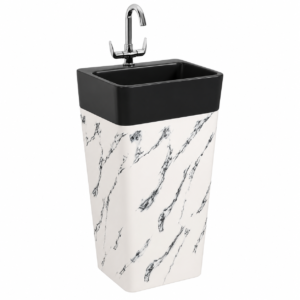 Tesla-007 Matt Wash Basin (Pedestal Basin)