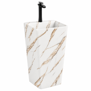 Tesla-111 Glossy Wash Basin (Pedestal Basin)