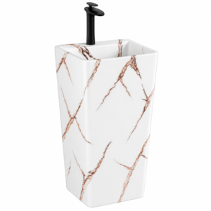 Tesla-444 Glossy Wash Basin (Pedestal Basin)