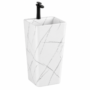 Tesla-333 Glossy Wash Basin (Pedestal Basin)