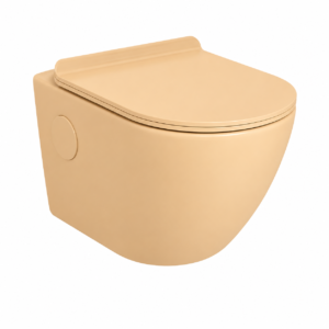 Angel Beige Matt Rimless Wall-Hung WC