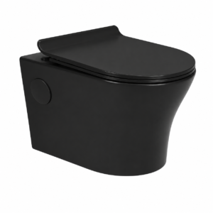 Cute Black Matt Rimless Wall-Hung WC