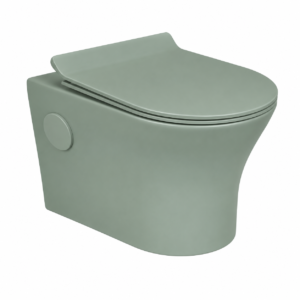 Cute Olive Matt Rimless Wall-Hung WC