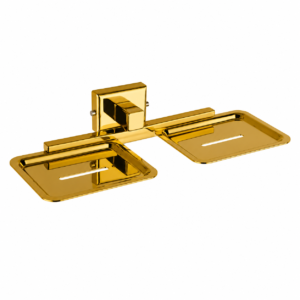 EP-1507 Gold Finish Stainless Steel Double Soap Dish