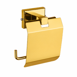 EP-1510 Gold Finish Stainless Steel Toilet Paper Holder with Cover