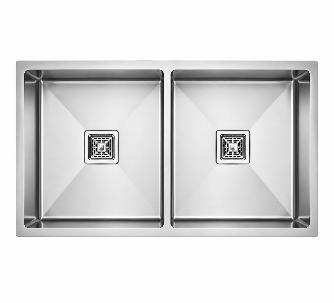 Under Mounted Double Bowl Kitchen Sink (45" × 20" × 10")