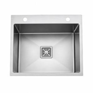 Top Mounted Single Bowl Kitchen Sink (Black) (24" × 18" × 10")