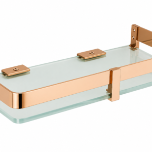Glass Shelf (PVD Rose Gold Finish)