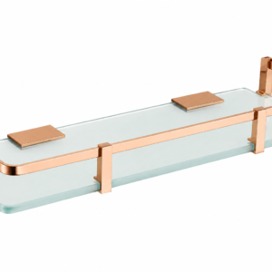 Glass Shelf (PVD Rose Gold Finish)
