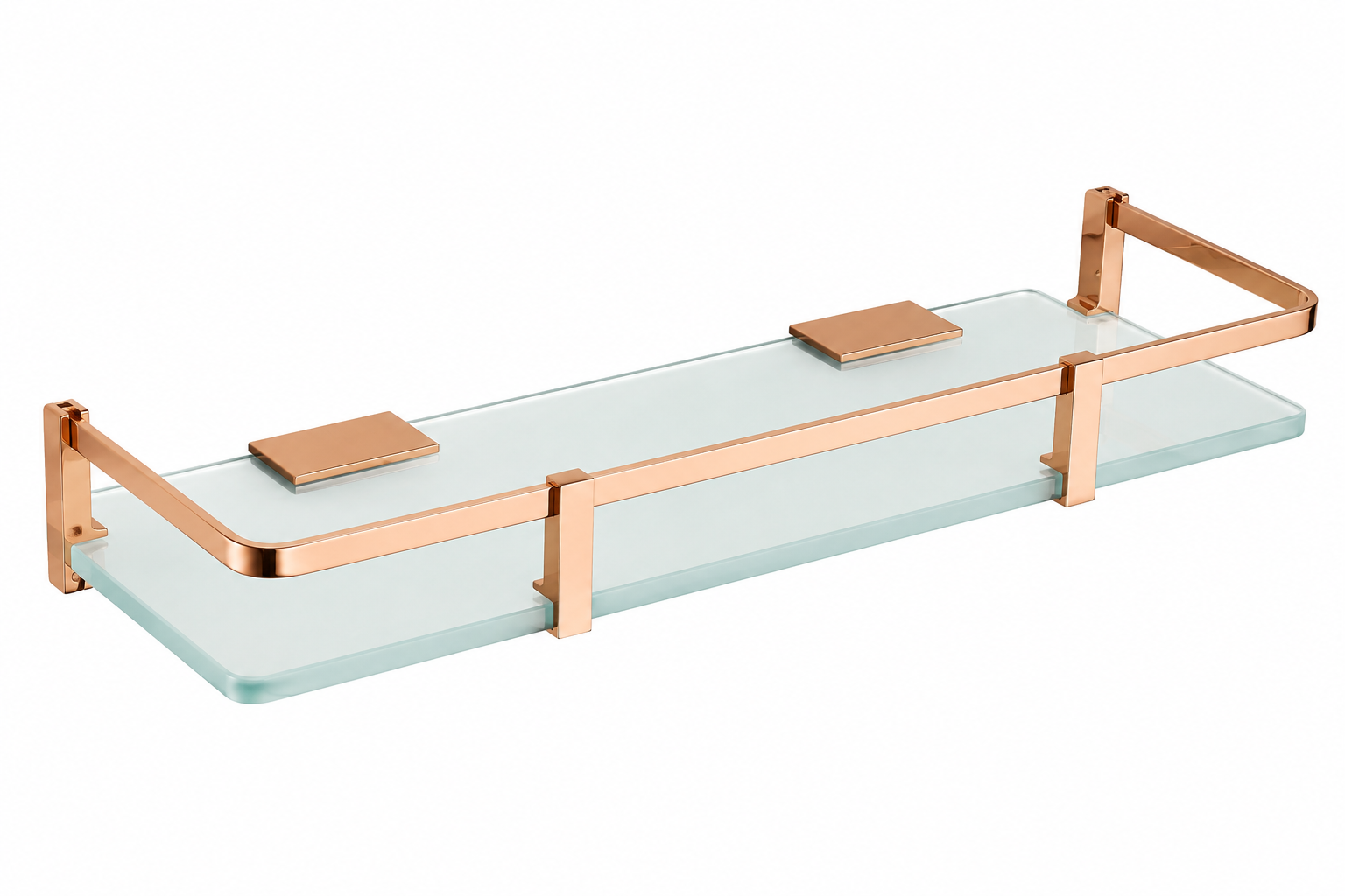Glass Shelf (PVD Rose Gold Finish)
