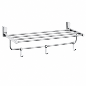 HC-1301 Premium Stainless Steel Towel Rack with Hooks