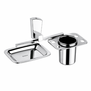 HC-1308 Premium Wall-Mounted Soap Dish & Tumbler Holder